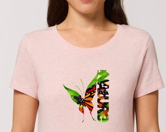 Butterfly Tshirt for women, cute butterfly tshirt, organic vegan gift, Butterfly graphic tee