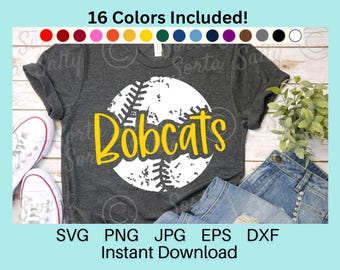 Bobcats Baseball SVG | Bulldogs Softball Shirt Graphic | Bulldogs Baseball PNG | svg png dxf eps jpg