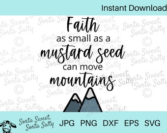 Faith of a Mustard Seed | Digital | PNG - Etsy