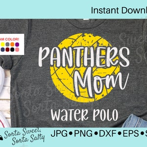 Panthers Water Polo Mom SVG | Panthers Water Polo SVG | Panthers Water Polo PNG | Panthers Water Polo Graphic svg png dxf eps jpg