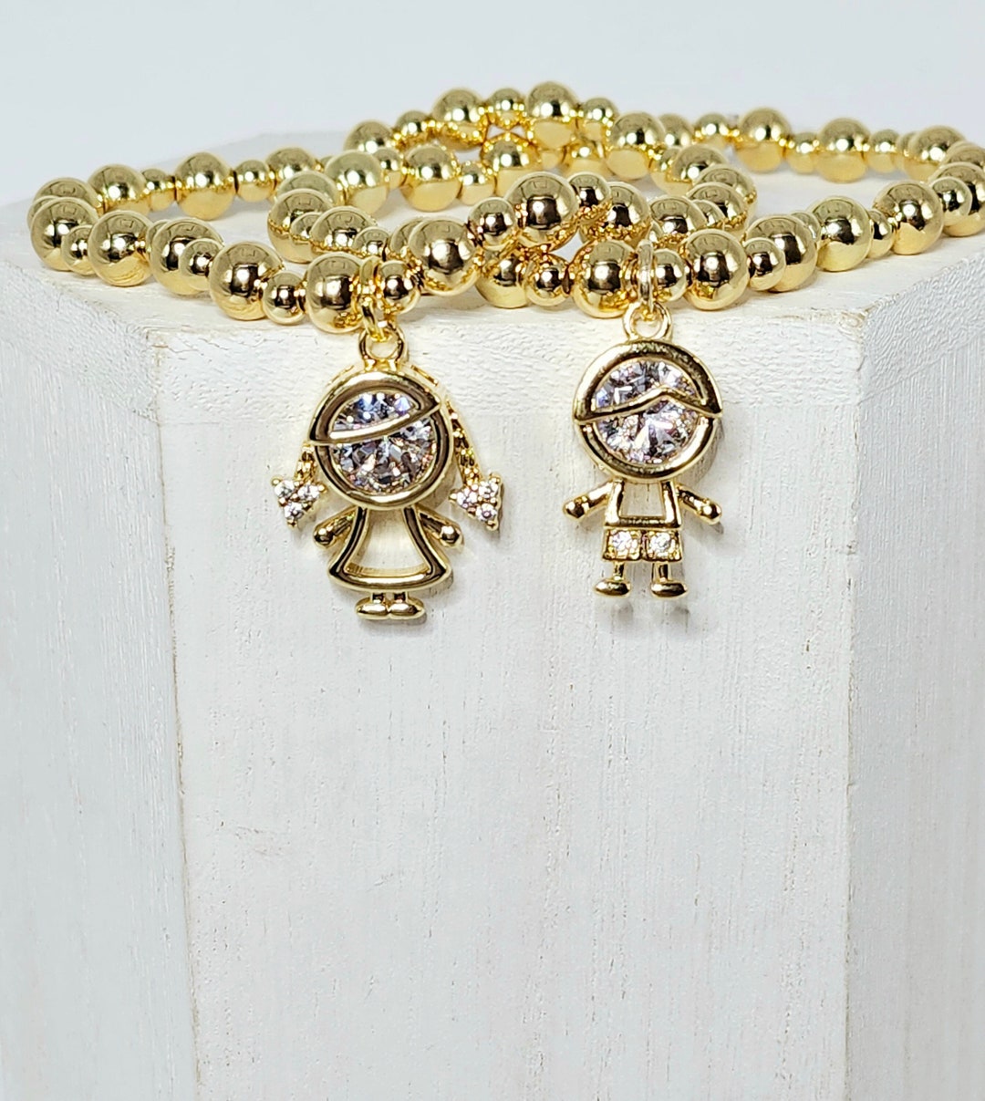 Mothers Day Special Gift for Mom Cubic Zirconia Bling Little Boy and ...