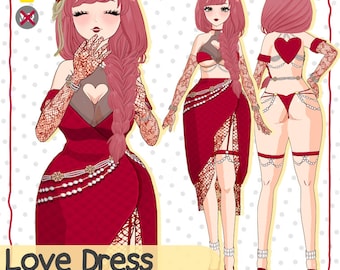 VRoid Outfit- Love Dress