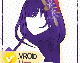 VRoid Hair Preset- Raiden Shogun/Genshin Impact