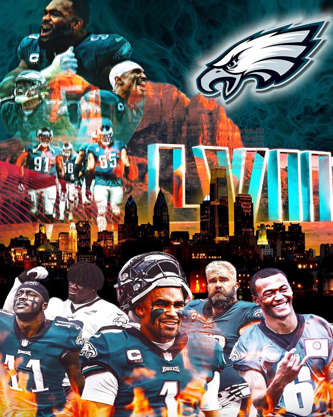 2023 Philadelphia Eagles “welcome to Arizona” Custom Super Bowl LVII T ...