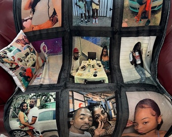 50x60 Custom Plush 9 Picture Collage Blanket