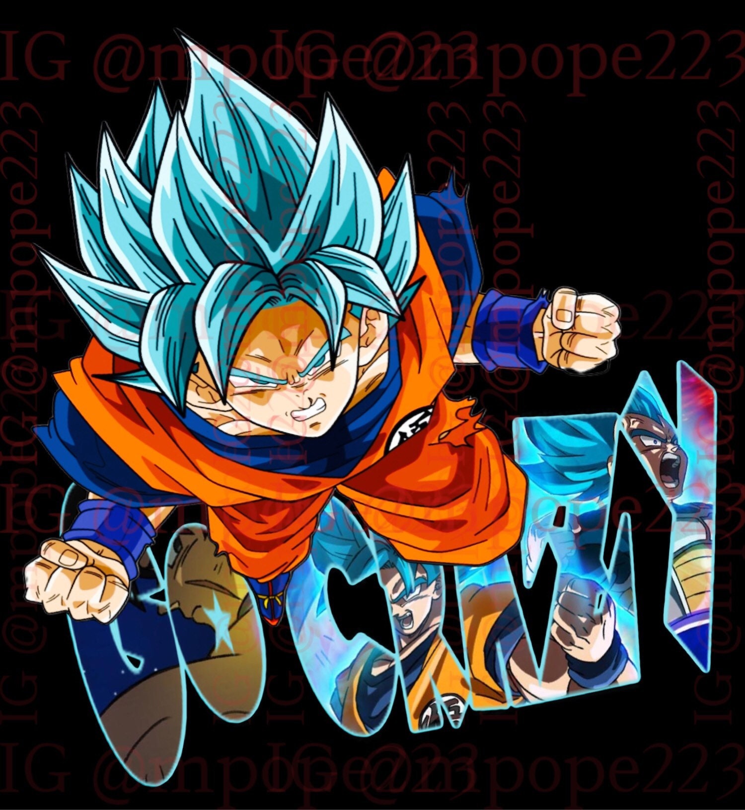 T-shirt Son Goku Super Saiyajin Blue - Personalizei