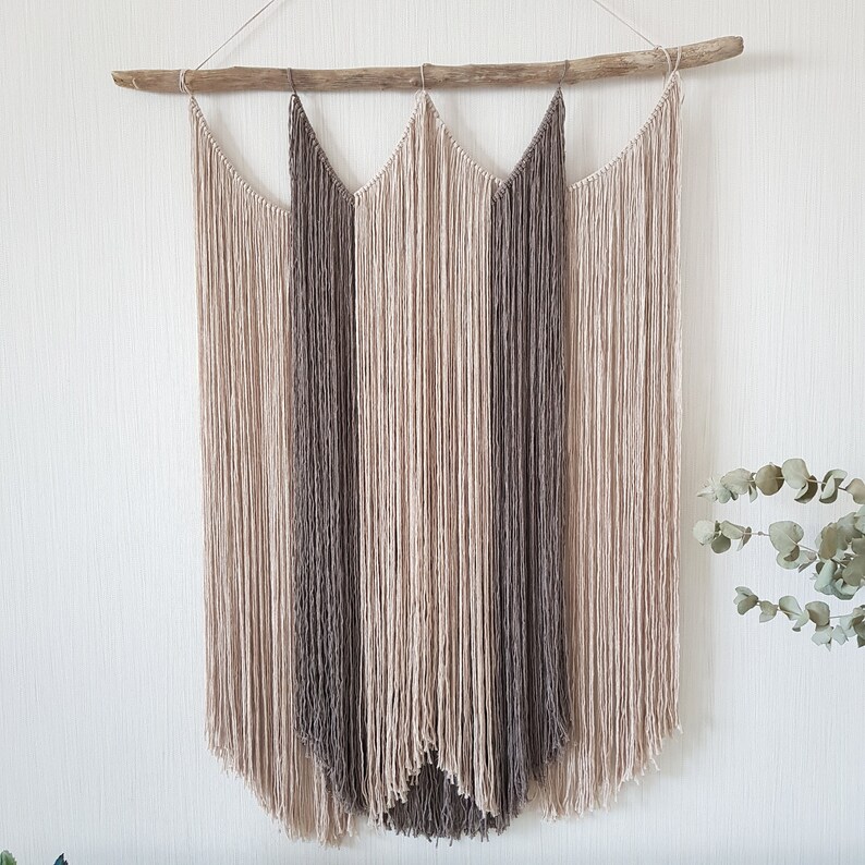 Large Yarn Wall Hanging Macrame Wall Hanging Yarn Wall Art Etsy