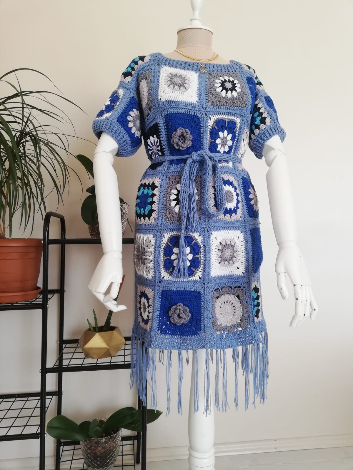 crochet patchwork dress