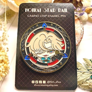 Honkai Star Rail Aventurine Enamel Pin ~Casino Chip Series~