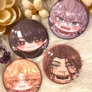 Alien Stage Ivan Till Hyuna Luka Glitter Button Pin 58mm