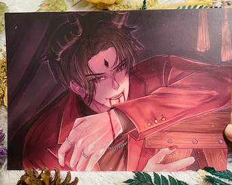 Obey Me Lucifer Photocard/Art Print (Bloodlust Series)