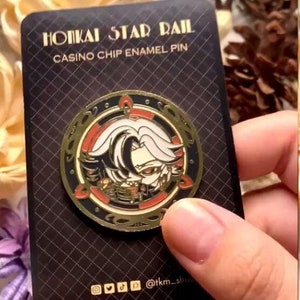 HSR Boothill Enamel Pin 4 cm ~Casino Chip Series~