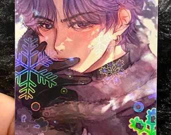 Love and Deepspace Photocard Art Print ~Winter Boyfriend Series~ LADS Sylus Caleb Zayne Rafayel Xavier Photocard