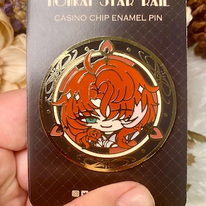 HSR Argenti Honkai Star Rail Enamel Pin ~Casino Chip Series~