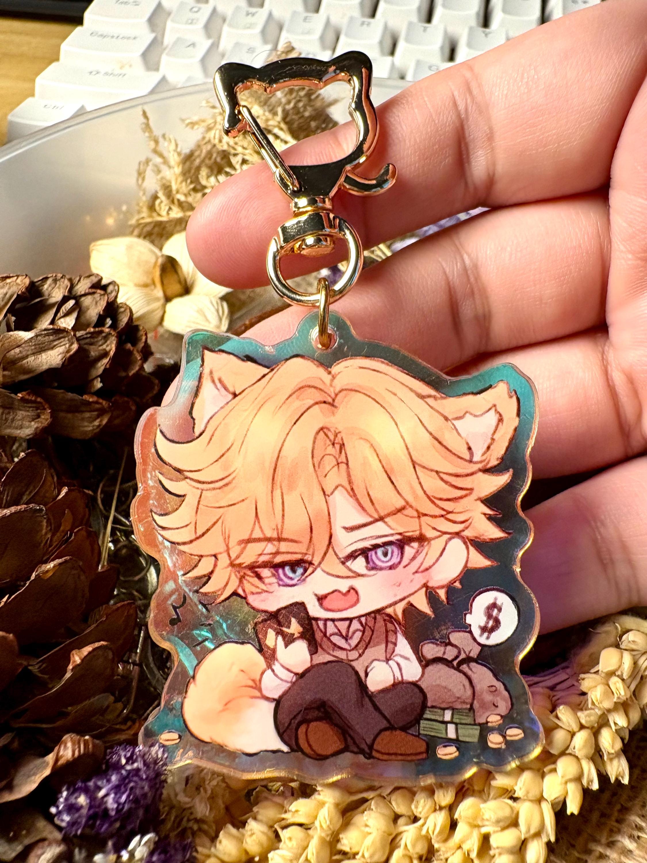 Hsr Cat Keychains HSR Aventurine Keychain Acrylic ~highschool Series~ (hologram Version ...