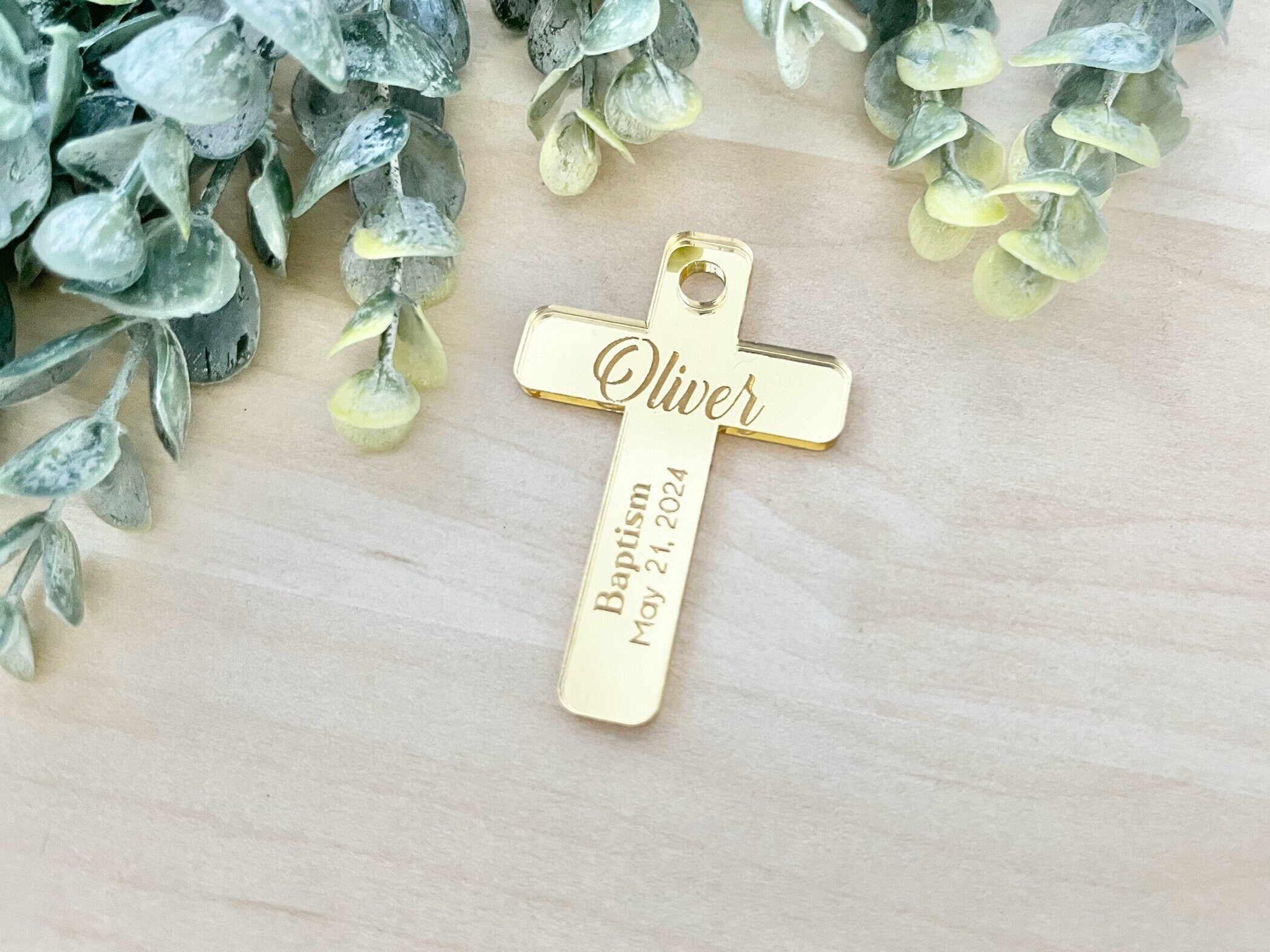 Welcome To Our Church Name Tags - 1x3 Inch White Badges With Cross Design (Pack Of 3) - View #4