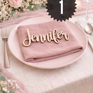 Wedding Place Names | Table Place Names | Party Table Names | Event Place Names | Laser Cut Names | Mirrored Acrylic | Gold