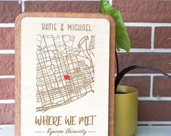 City Map | Engraved Map | Our First Date | Where We Met Map | Newly Wed Gift | Anniversary Gift | Wood Map | Custom Map | Wedding Sign