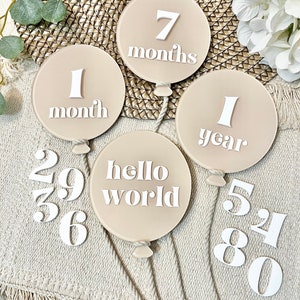 Beige Milestone Set