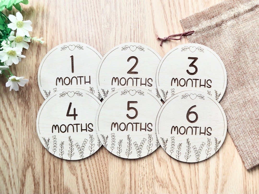 Baby Monthly Milestone Set Hello World Monthly Photo Props - Etsy Canada