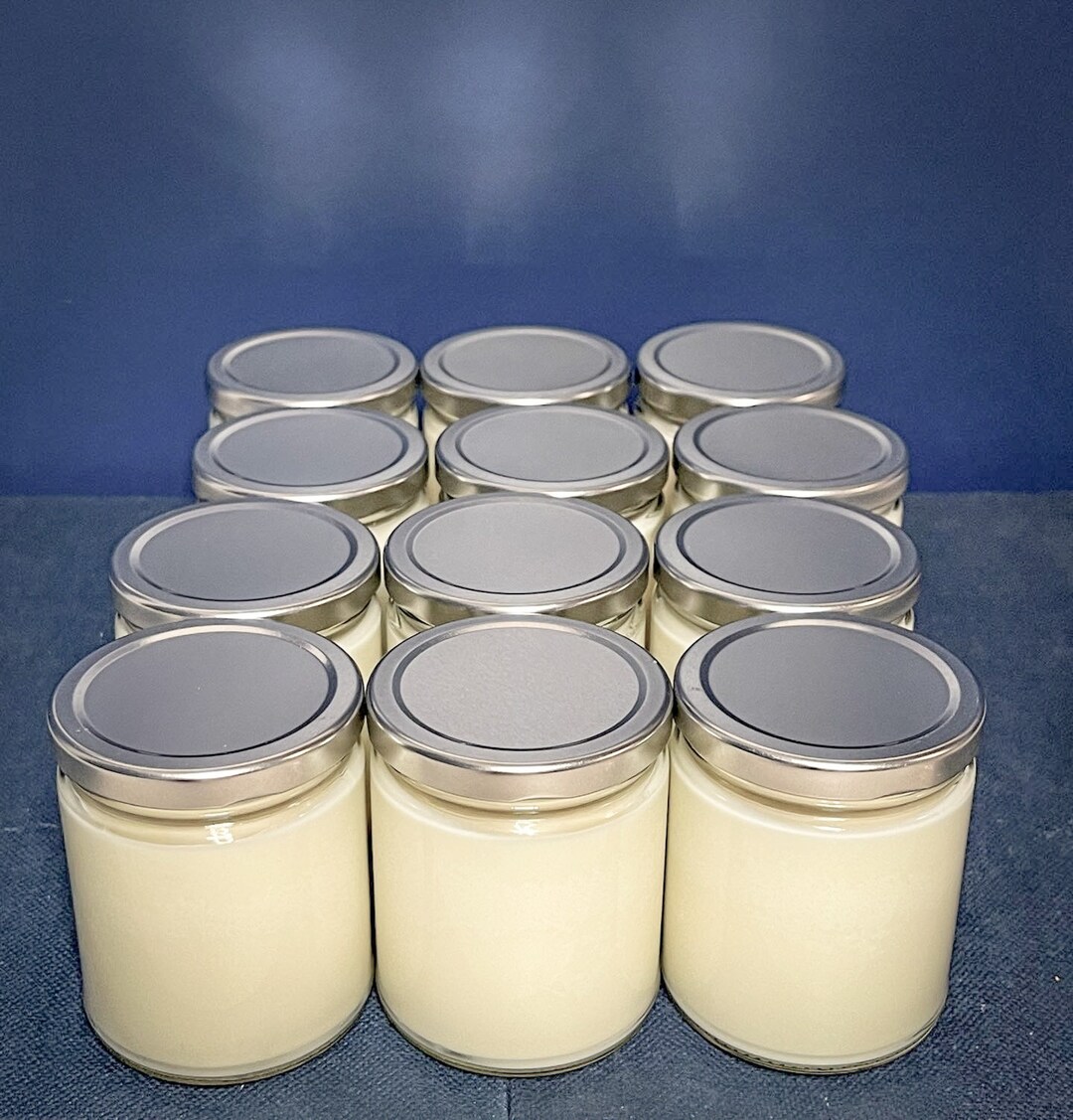 9OZ Bulk Candles Wholesale Silver Lid No Label 12 Pack Wholesale Luxury