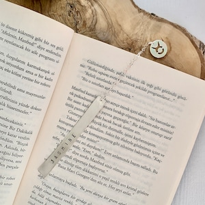 Personalized Handcrafted Sterling Silver Bookmark Zodiac Symbols  Charm Best Gift For Book Lovers Custom Handmade Gift