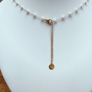 Collier CANDICE acier inoxydable Or perles blanches étoiles, sautoir,Idée cadeau Bijoux femmes Jewellery image 10