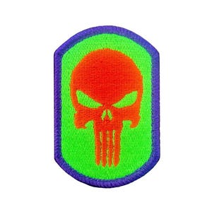 Toppa tattica con teschio verticale - Distintivo morale con teschio Joker - Toppa per portapiatti - Insegne per softair - Prodotto negli Stati Uniti