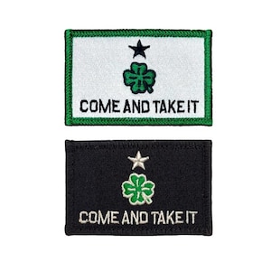 Come and Take It Shamrock Patch St Patricks Day Funny Velcro Patch