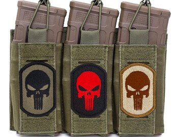 Embroidered Hook And Loop Patch 2"x3" Punisher Skull Morale Patch ...
