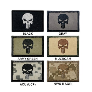 Punisher Morale Patch. Tactical Patch Velcro. Hook and Loop Badge. Tactical Gear