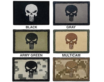 Écusson Punisher Morale, badge tactique auto-agrippant 3 x 2 - Fabriqué aux États-Unis