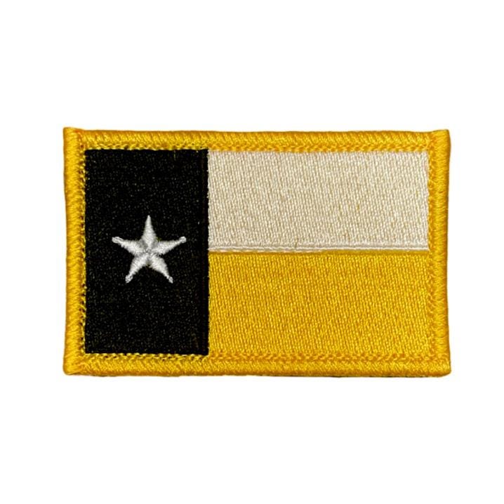 Texas State Flag Patch - OD Green Subdued 2x3 Inch With Hook & Loop Backing
