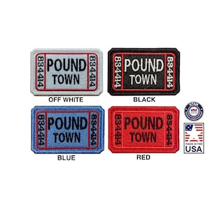 Ticket to Pound Town funny morale patch tactical hook backing 2x3 Made in USA