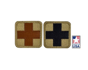 Medic Patch | Military First Aid EMT EMS Responder Badge | ocp Camouflage | Made in the USA.