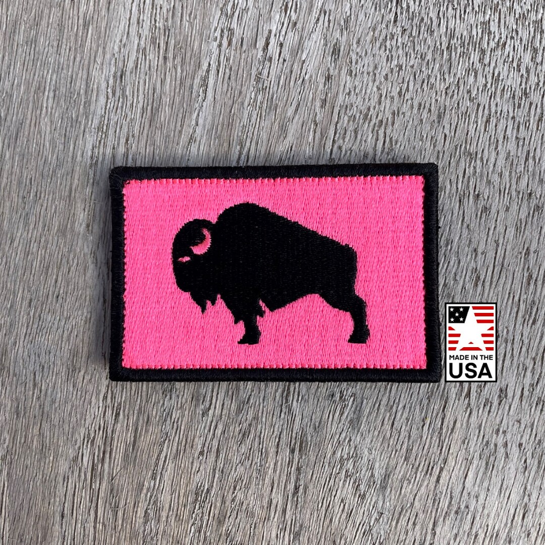 American Bison Tactical Patch Custom Morale Patch Embroidered Hook and Loop Made in USA Etsy