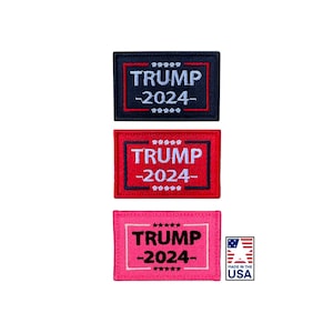 Donald Trump 2024 Morale Patch - 2X3 Hook and Loop Made in USA