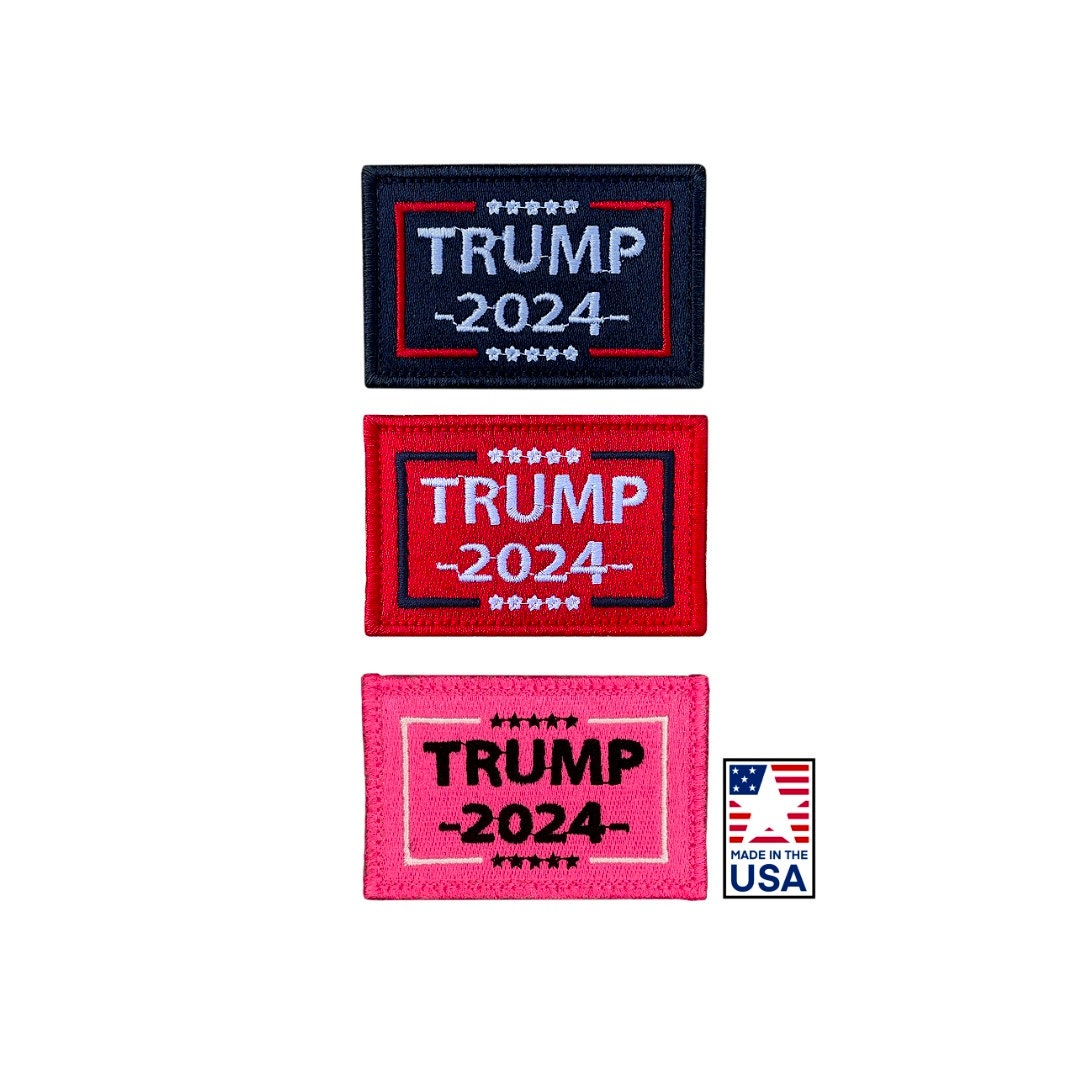 Trump 2024 Presidential Campaign Embroidered Tactical Morale Patch Hook And Loop Free Shipping In The USA PAT-981/982/983 - Foto 4