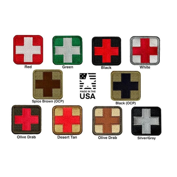 Medical Cross Patch | Embroidered First Aid, Made in USA