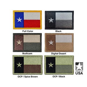 Texas State Flag Tactical Patch | Hook and Loop Morale Badge | Made in USA