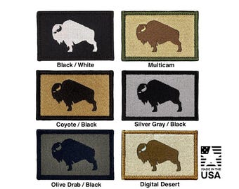Patch tactique American Bison | Badge Buffalo indépendant