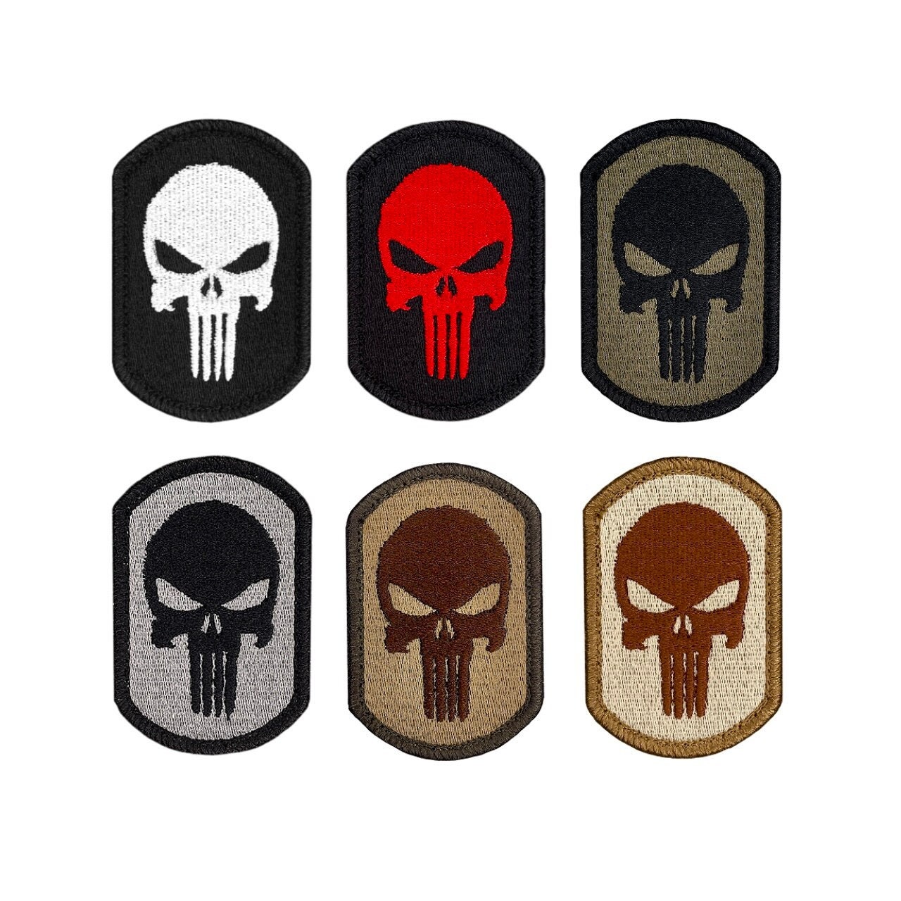 Punisher Skull Tactical Patch | Embroidered Morale Badge | Molle 