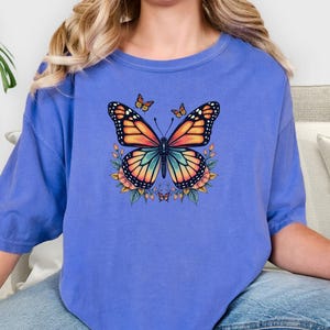 Monarch Butterfly T-Shirt: Boho Nature Graphic Tee
