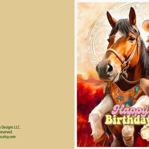 Printable Cowboy Birthday Card Boy Birthday Card to Print Birthday Greeting Card for Boy ...