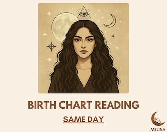 Natal Chart Reading: Personalized Birth Chart Analysis (PDF Report)