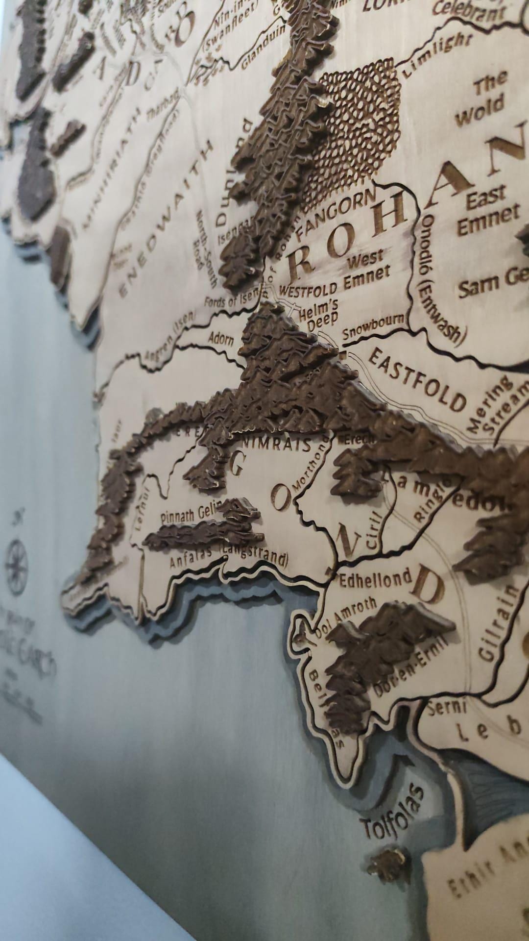 The Lord of the Rings Middle Earth Map Wooden Laser Cut Project 4 ...