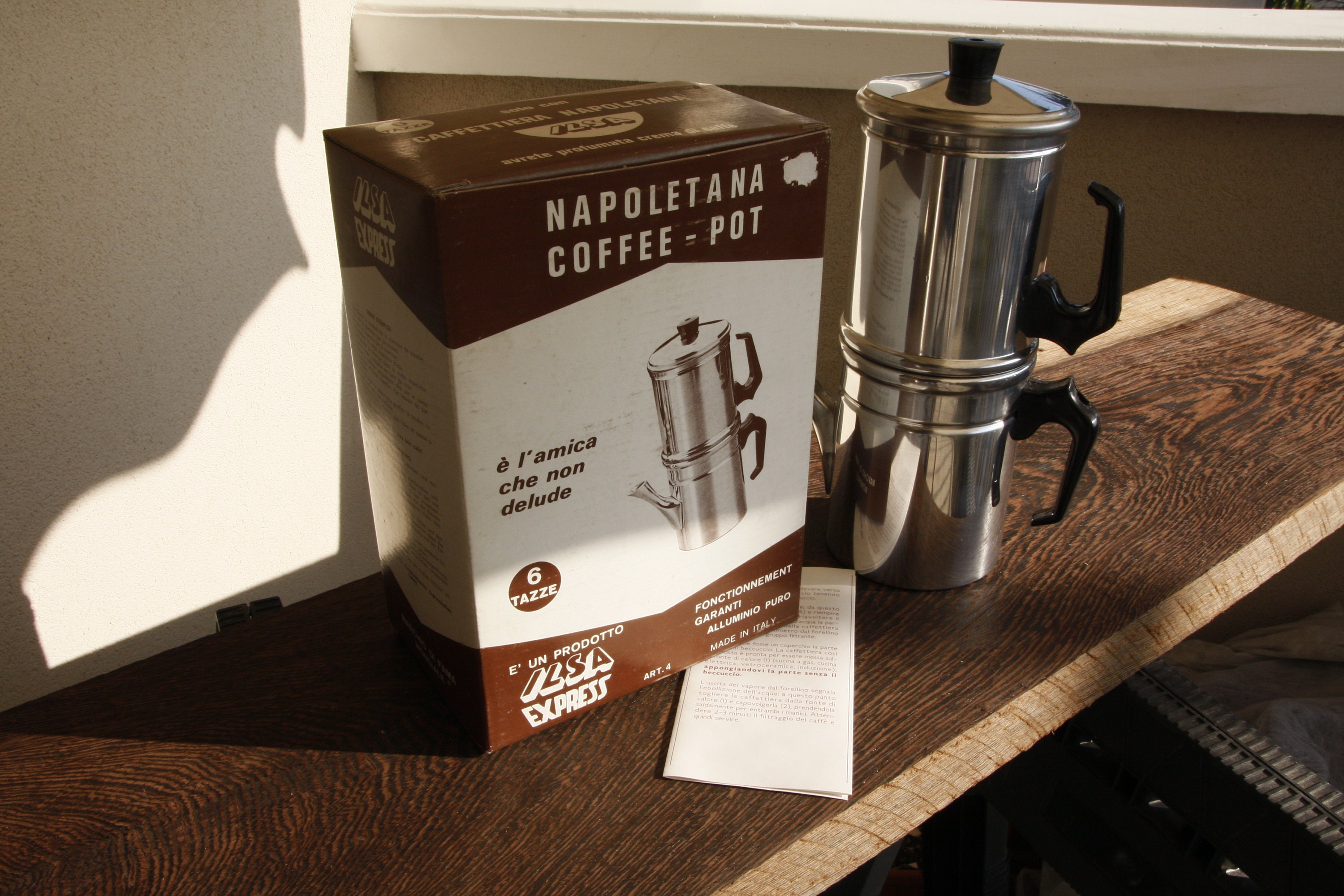 Rarissima caffettiera napoletana alluminio vintage marca ILSA 6 tazze /  Kaffeekanne Made in Italy -  Österreich
