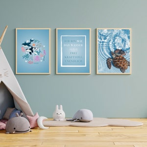 Cuadros para habitación infantil, carteles de animales, carteles para habitación infantil, set de carteles infantiles, carteles infantiles, set de 3 carteles infantiles, tríptico, mantra.