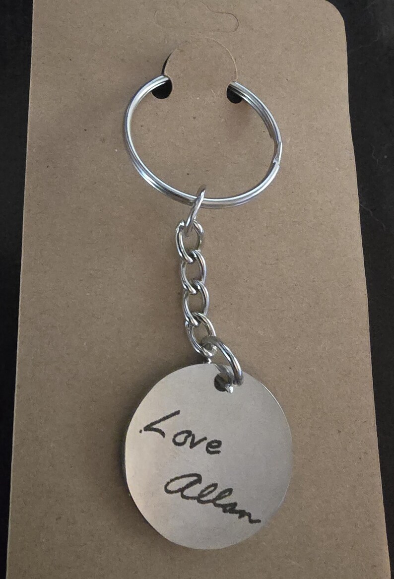 Custom Handwritten Stainless Steel Keychain | Gift Idea - Etsy