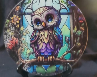 Owl Glass Cutting Board